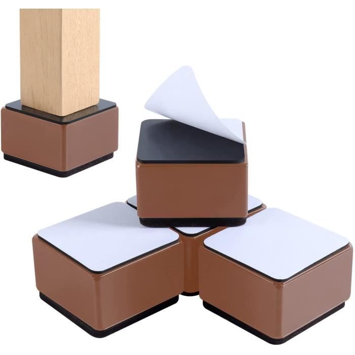 Rehausseur de Meubles en Acier,Rehausseur Pieds de Lit e Table Robustes,Acier Solide Supportent 10000 Livres,pour Bureau et Bedding