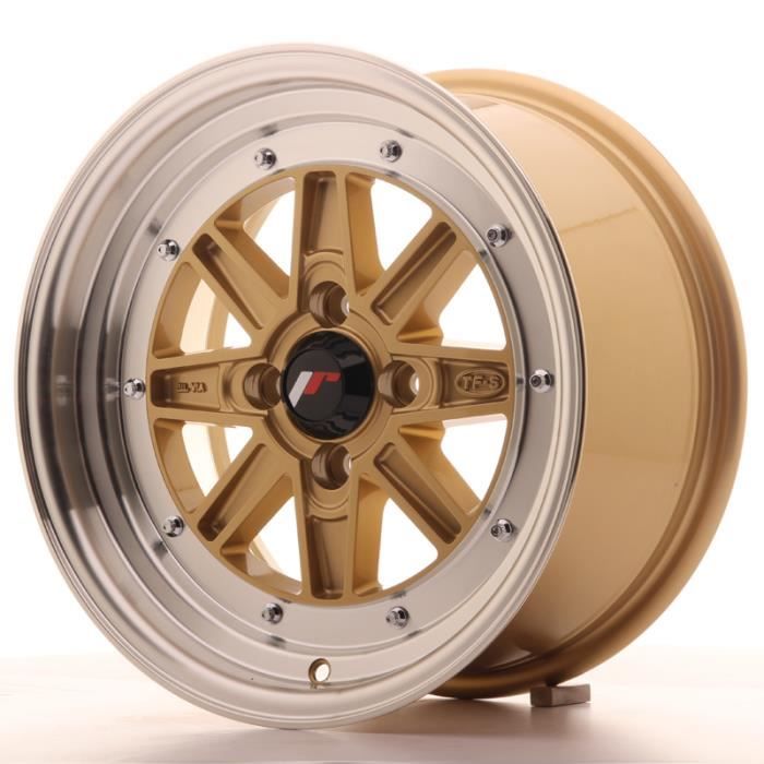 1 jante alu Japan Racing JR31 15x7.5 ET20 4x100 Gold avec bague 73,1