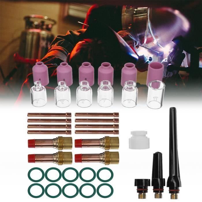 38pcs Tig Court Gaz Lentille Ceramique Buse Pyrex Coupe Kit Pr Wp 17 18 26 Ma37061 Cdiscount Bricolage