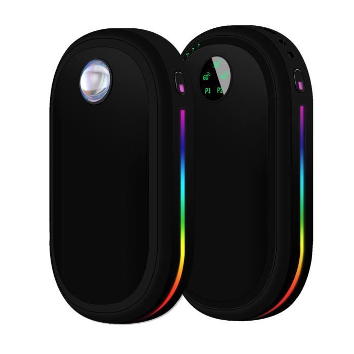 Chauffe-mains Rechargeable électrique - Batterie 10000 MAh, 3 Niveaux De Température - Cadeau Hiver Pratique