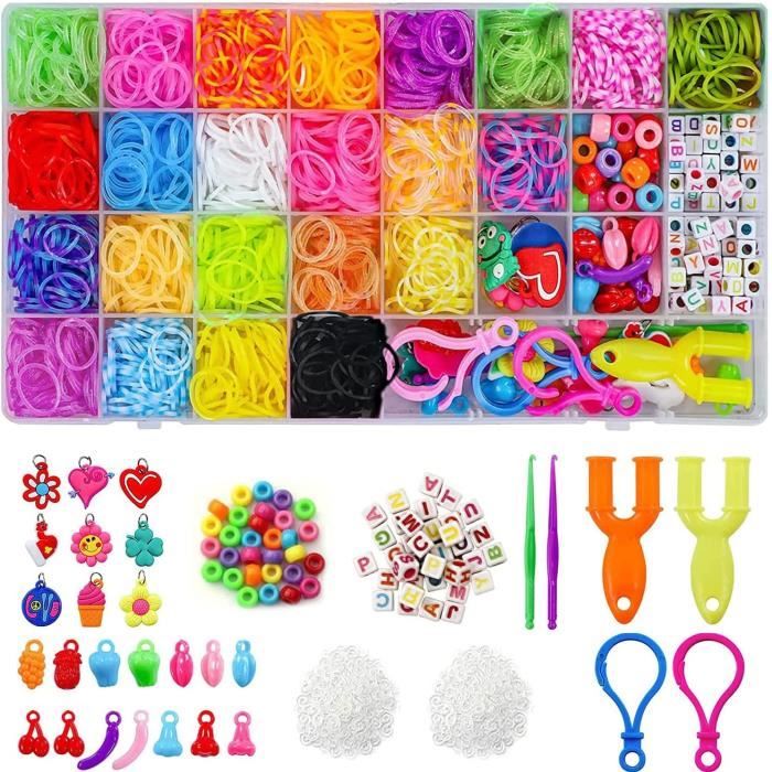Sanlebi Kit Perles 2000 Pièces - Bracelets, Colliers & Bijoux DIY Pour Filles - Coffret Créatif Avec Boîte De Rangement
