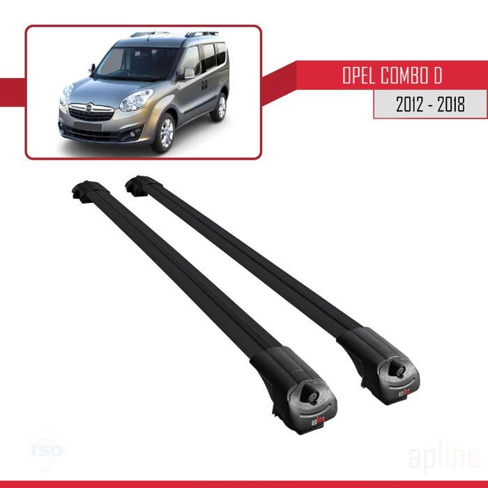 Pour Opel Combo (D) 2012-2018 Barres de Toit ACE-1 Railing Porte-Bagages de voiture NOIR