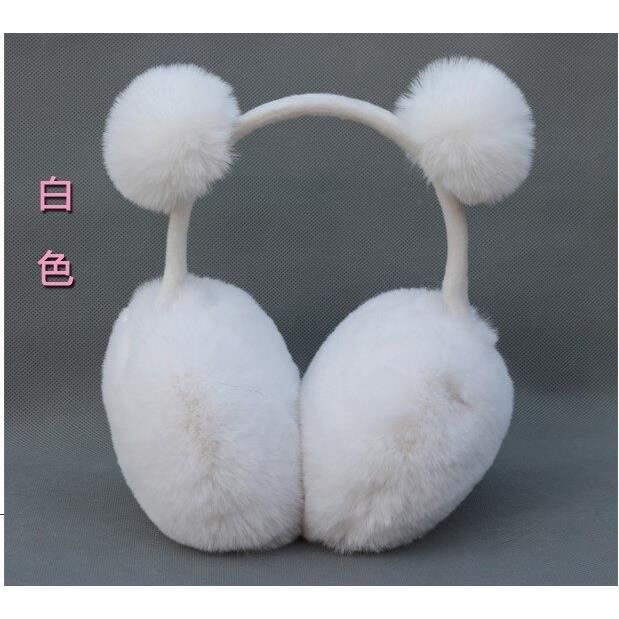 Cache-oreilles Femme Fausse Fourrure Réglable - Hiver, Sport, Déco - 14 Cm Diamètre - Couleur Pure