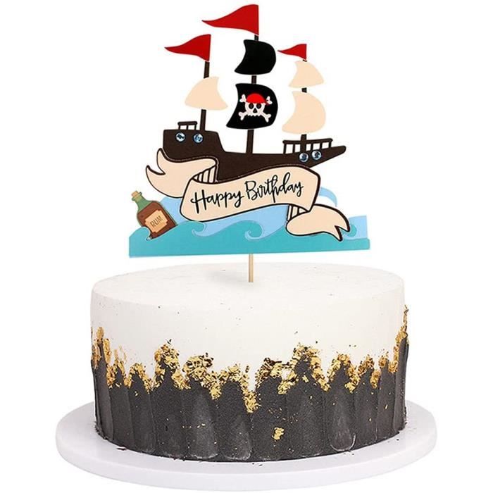 Toppers De Gateau Piratecake Topper Happy Birthdaypirate Cake Topperjoyeux Anniversairemuffin Decoration Pour Baby Shower Enf 318 Cdiscount Maison