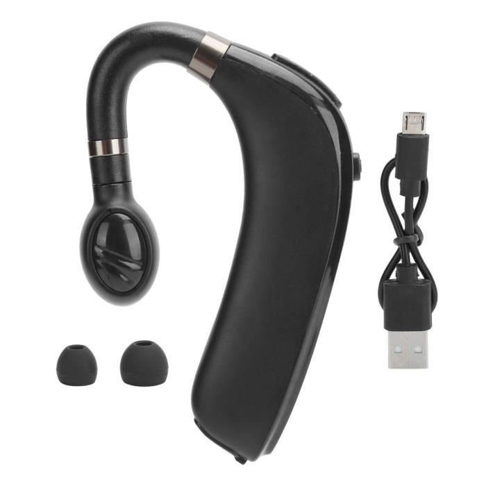 Casque Bluetooth Mono Oreille Mains Libres - 50H Autonomie, Réduction Bruit - Conduite & Sport