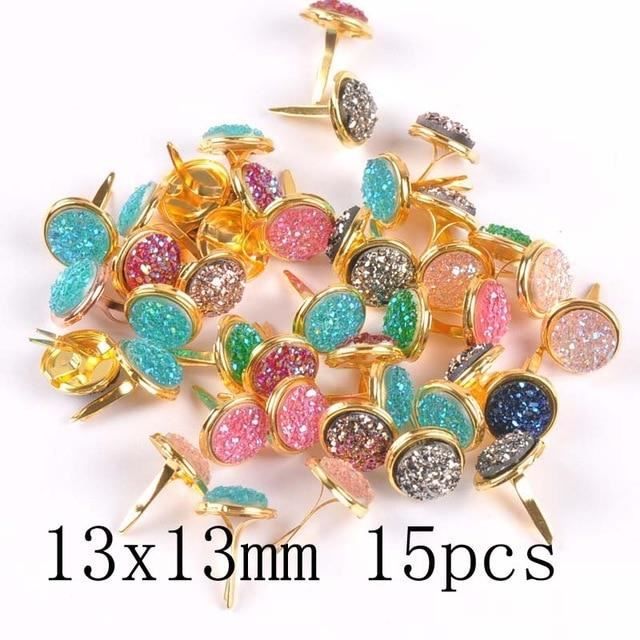 Lot De 20 Boutons Tige Ronds Assortis - Diamètre 12 Mm, Pour Scrapbooking Et Couture - Neuf