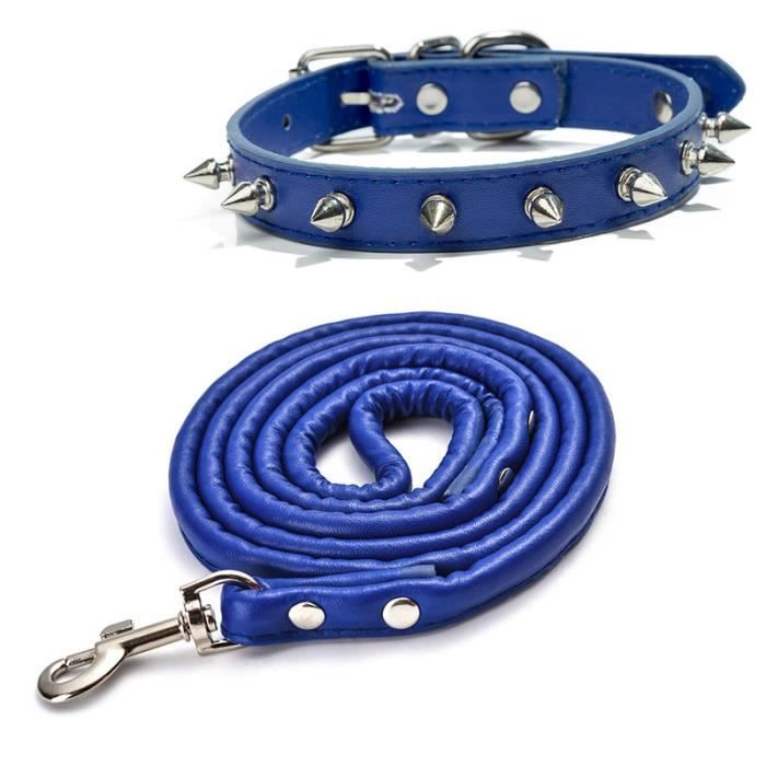Collier chien collier en cuir à pointes de harpe pour chiens, Pu pour