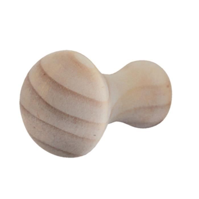 Lot De 300 Perles En Bois Teinté Blanc Forme Olive 8x5.5 Mm - Fabriqué En France, Fond De Stock