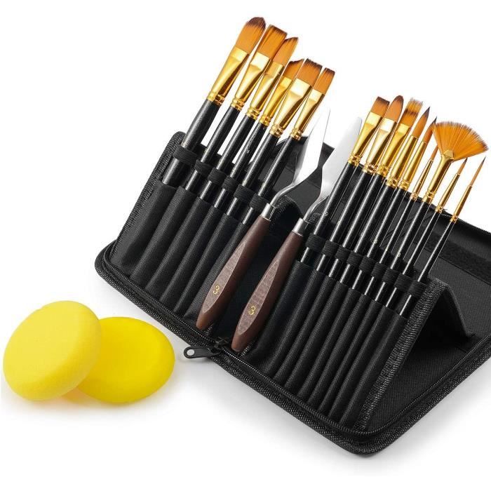 Lot De 6 Pinceaux De Peinture Miniatures Professionnels Pour Aquarelle