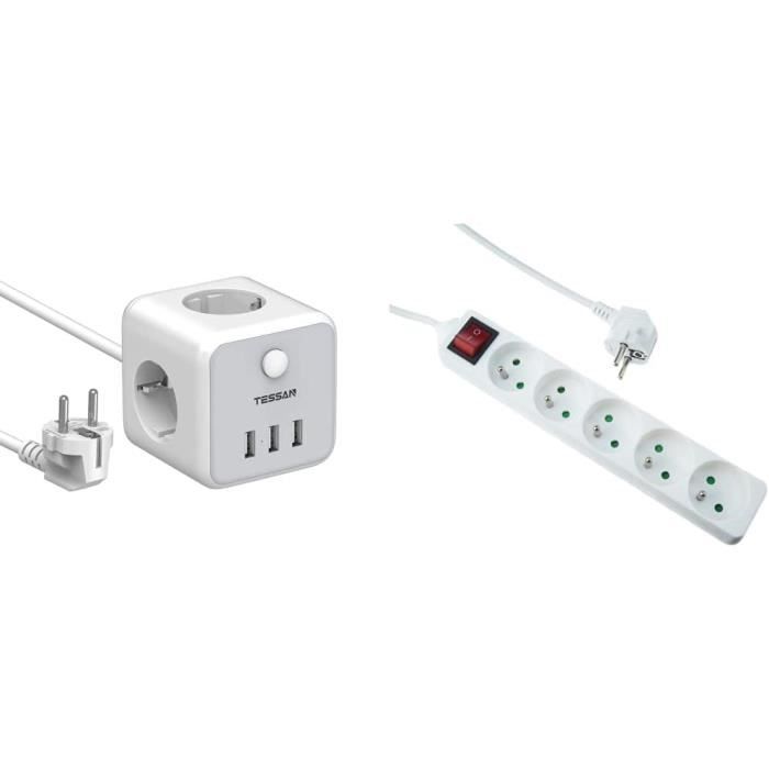 UGREEN DigiNest Cube 7 en 1 Multiprise USB Cube 3 Prises avec 65W 4