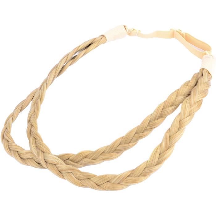 Bandeau Frontal Twisté/tressé En Cheveux Synthétiques - Couleur Blond - Pour Coiffure Mariage Ou Cérémonie - Neuf