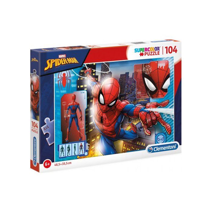PUZZLE SPIDERMAN DANS LA VILLE - 104 PIECES - COLLECTION SPIDER-MAN ...