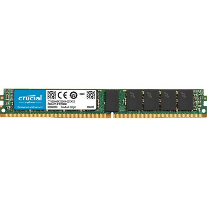 Achat Memoire PC Crucial 16GB DDR4-2666 RDIMM VLP, 16 Go, 1 x 16 Go, DDR4, 2666 MHz, 288-pin DIMM, Vert pas cher