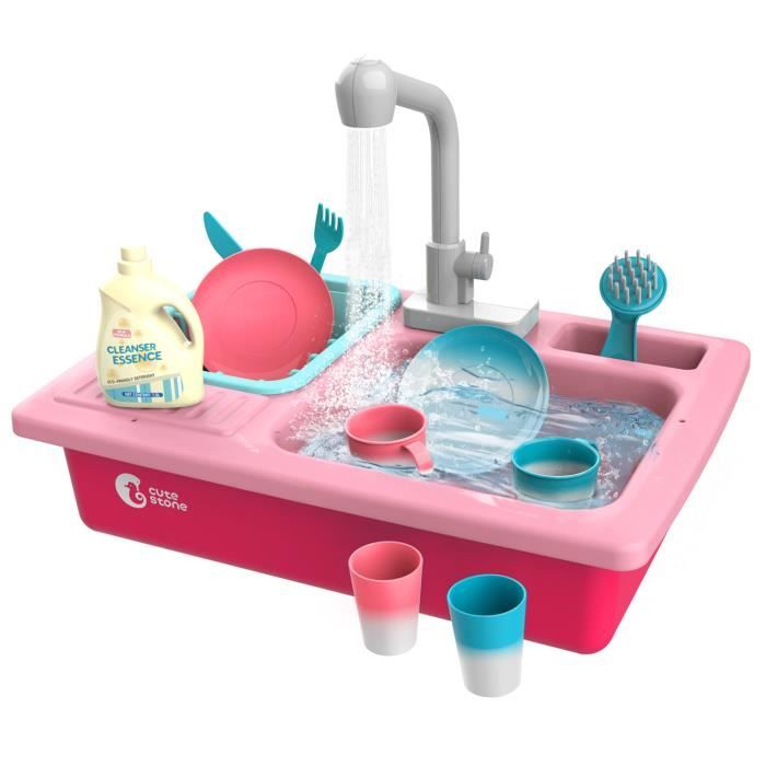 Cute Stone Changement De Couleur Evier De Cuisine Jouets Lave Vaisselle Jouets Pour Enfants Jeu De Role Pretend Play Rose Achat Vente Dinette Cuisine Cdiscount