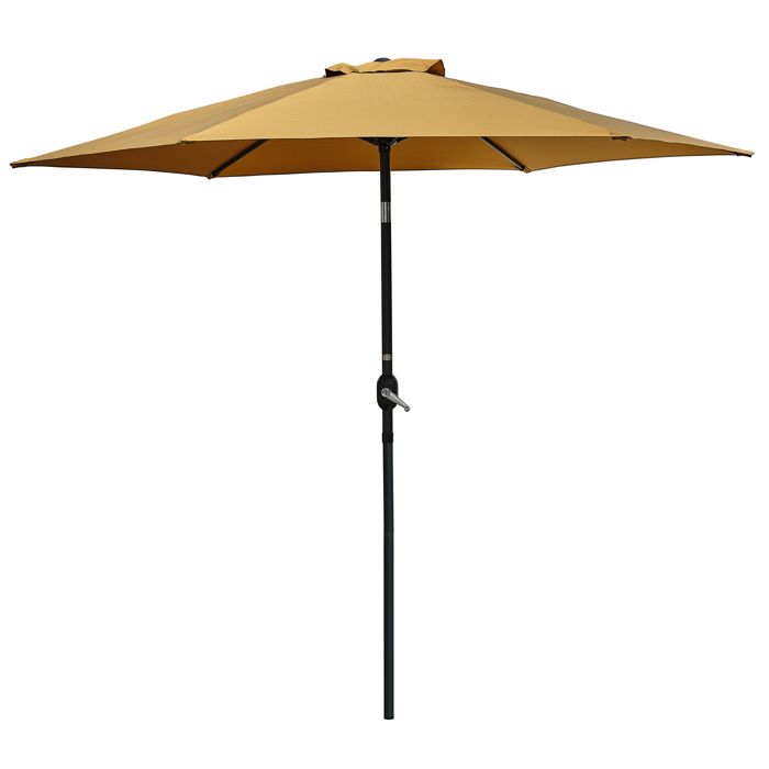 Parasol Inclinable à Manivelle Marbella 270cm Moutarde - vue 4