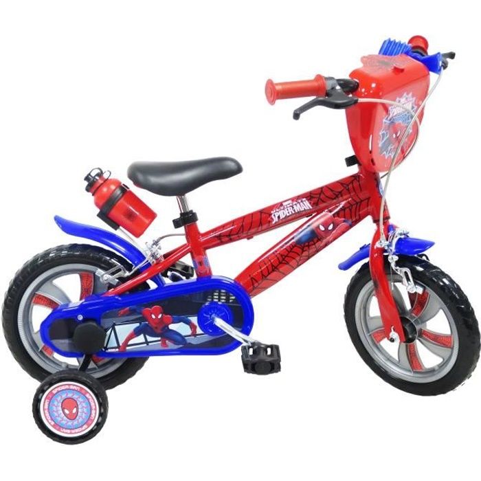 Vélo enfant 12'' SPIDERMAN pour enfants de 2 à 4 ans avec 2 freins