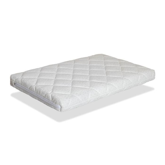 Matelas de Bébé Berceau 75x52 Epaisseur 7 CM MINI CARAMEL - Noyau en mousse perforée et Respirant - DORMALIT