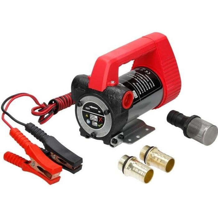 LEMOTO Pompe Diesel 12V 175W - Pompe Transfert Carburant 45L/min Avec Buse Auto Et Tuyaux 6m