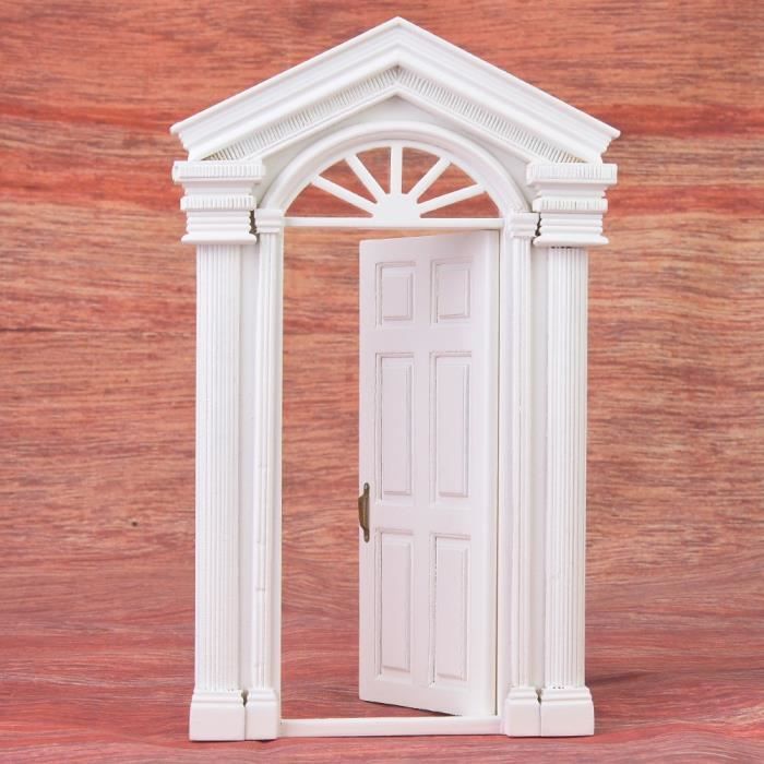 Porte Miniature En Bois Double Vintage échelle 1:12 - Accessoire Maison De Poupée, Armoire, Placard