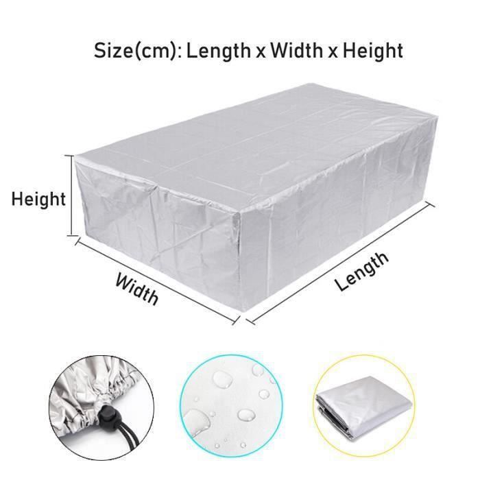 Housse De Protection Salon De Jardin Fageny - 213x132x74 Cm, Tissu Oxford 210D Imperméable, Anti-UV