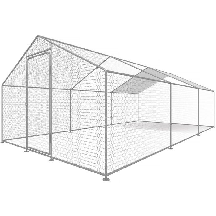 Meilleurs prix pour Enclos à poules 18 m² parc grillagé 6 x 3 x 2 M acier galvanisé