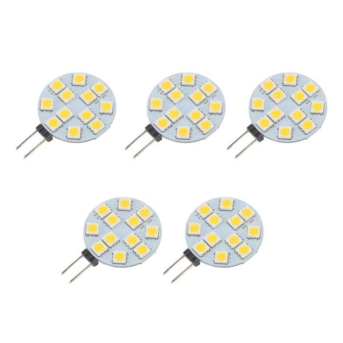 HURRISE Ampoule LED G4 Lot de 5 Ampoules LED G4 12 V 2 W à économie D