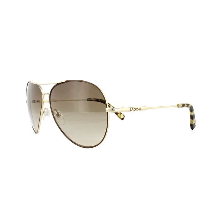 lacoste sunglasses brown and gold