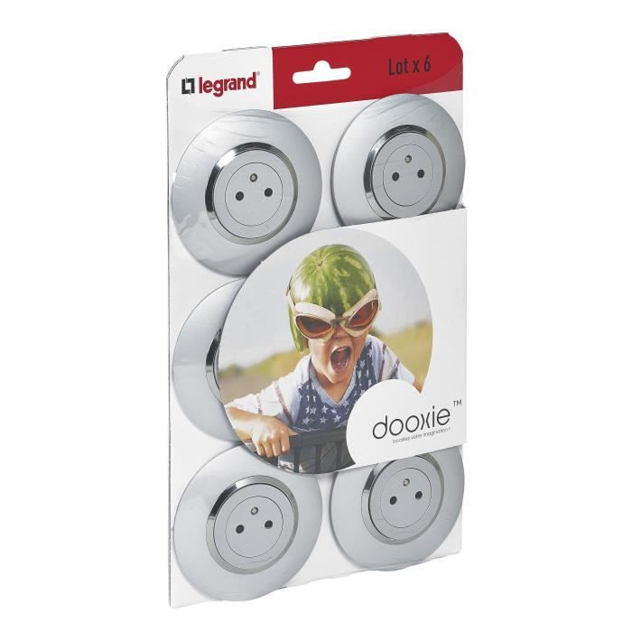 Legrand - Lot De 6 Prises De Courant Complètes 2P+T 16A Dooxie - Blanc Pas Cher
