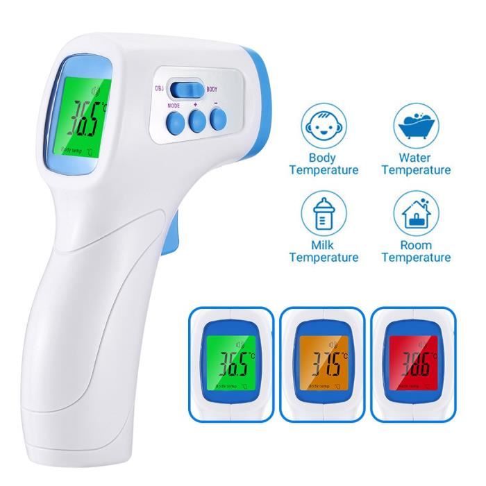 Thermomètre frontal infrarouge sans contact double mode 2 en 1 - Cdiscount  Puériculture & Eveil bébé