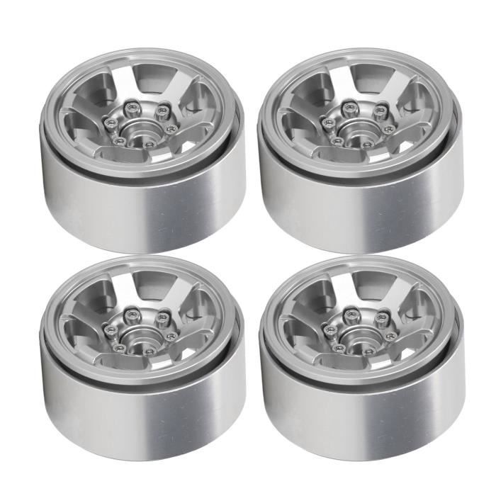 Lot de 4 moyeux de roue RC en alliage d'aluminium résistant à l'usure Lot de 4 moyeux de roue RC en alliage d'aluminium résistant à l'usure