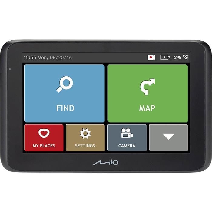 MIO MiVue Drive 50 LM GPS voiture - Caméra embarquée Full HD 130°- Aide à la conduite - GPS Intégré