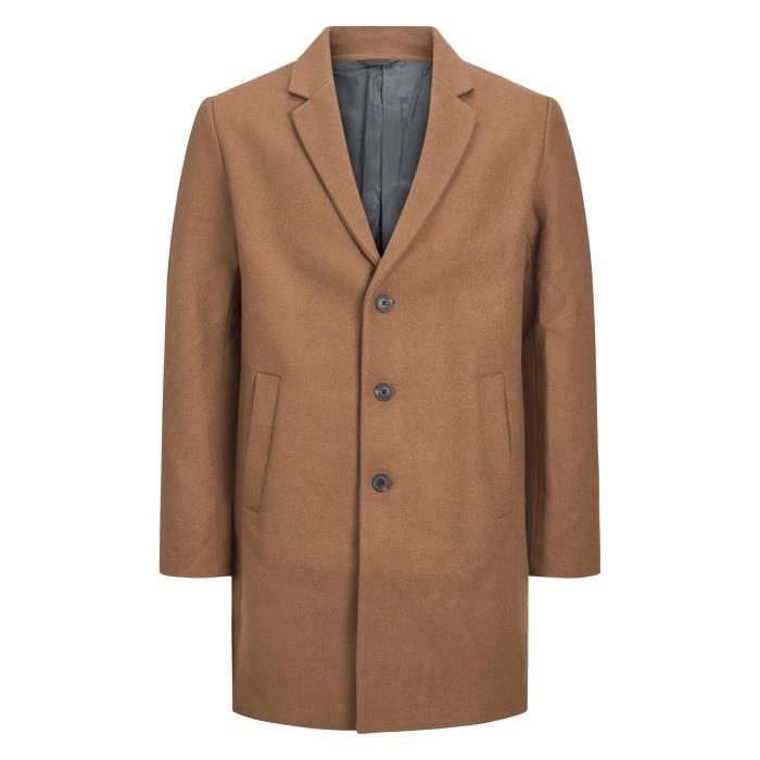 Manteau laine marron homme outlet