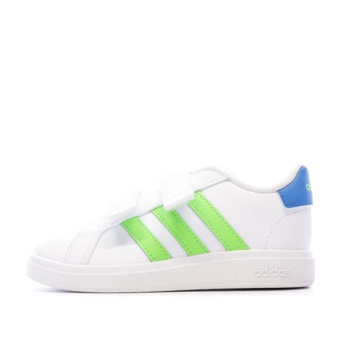 adidas Originals Baskets Blanches Garçon Adidas Grand Court 2.0 - ADIDAS ORIGINALS - Scratch - Synthétique - Enfant