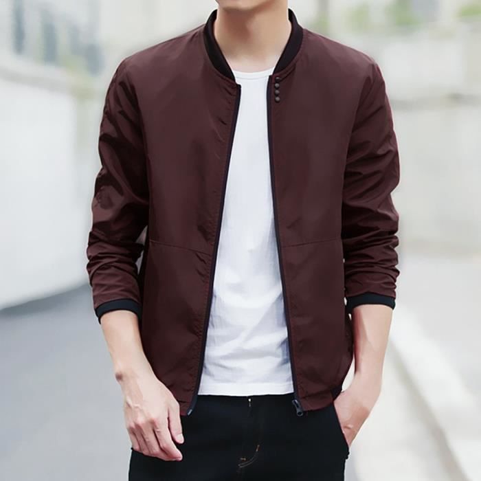 Veste Hommes Veste Automne Hiver Hommes Peacoat Vestes Hommes Manteaux Homme Marque Vetements Rouge Rouge Cdiscount Pret A Porter