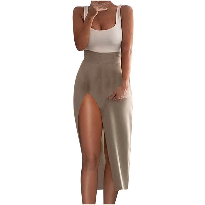 Robe Fourreau En Daim Taupe ELIE TAHARI - Découpes Laser, Sans Manches, Taille 2, Neuve (sans étiquette)