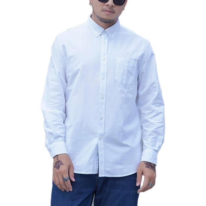 Chemise Homme AXCESS Manches Longues Boutonnée - Rayée Blanche - Taille 15.5 (col) 34/35 (manches) - Occasion Très Bon état