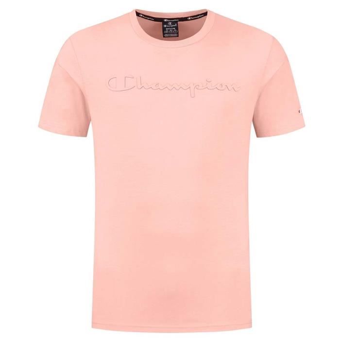 Crewneck T-Shirt Mc Homme CHAMPION - Taille M - Couleur ROSE