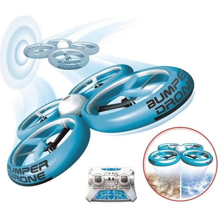 Silverlit Flybotic by Bumper Drone enfant Antichoc-mode sans tête, atterrissage et décollage sur l'eau-Modèle Aléatoire Bleu ou