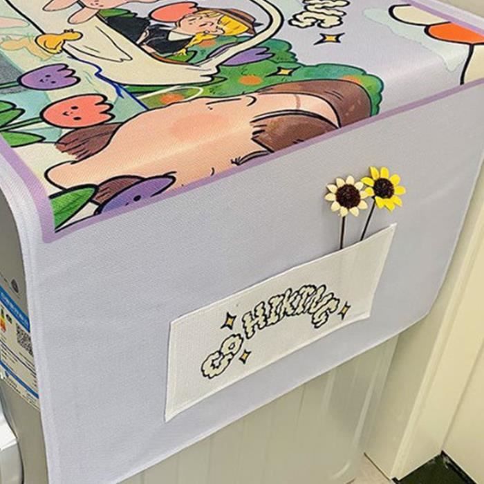 Housse Réfrigérateur - CIKONIELF - PEVA - Anti-Poussière - Imperméable