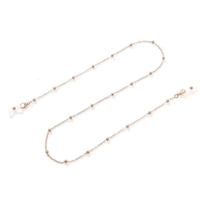Chaîne Lunettes Mode Femme Bramian Chaîne Lunettes Perle Or Anti