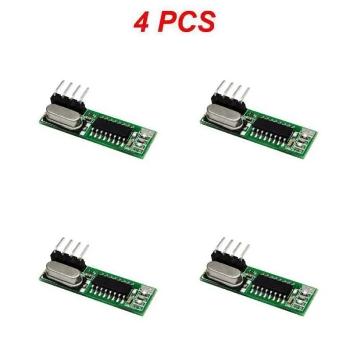 Kit Émetteur/Récepteur RF 433MHz WayinTop - 3 Sets Avec Antennes | Pour Télécommande Et Domotique