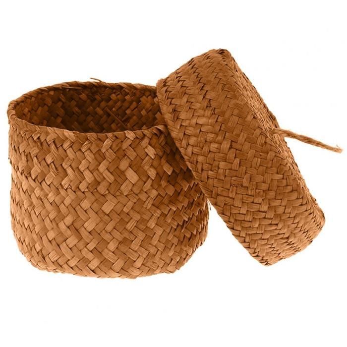 Mini Paniers Tissés Avec Poignées - Échelle 1/12 - Pour Maison De Poupée & Décoration Miniature - Environ 4.2x4.5 Cm - 10