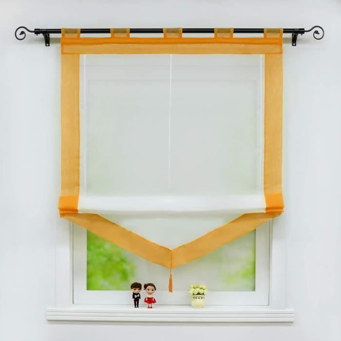 Joyswahl Adèle Store Romain avec Ruban Rideau Voilage avec Passants Passe Tringle Rideaux pour Cuisine Chambre Sable LxH 100x140cm Joyswahl Adèle Store Romain avec Ruban Rideau Voilage avec Passants Passe Tringle Rideaux pour Cuisine Chambre Sable LxH 100x140cm