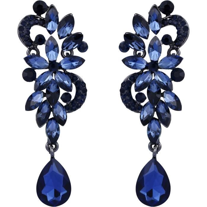 Boucles D'oreilles Pendantes + Pendentif En Or Blanc 18 Carats - Fermoir Dormeuse - Neuf Sans Emballage