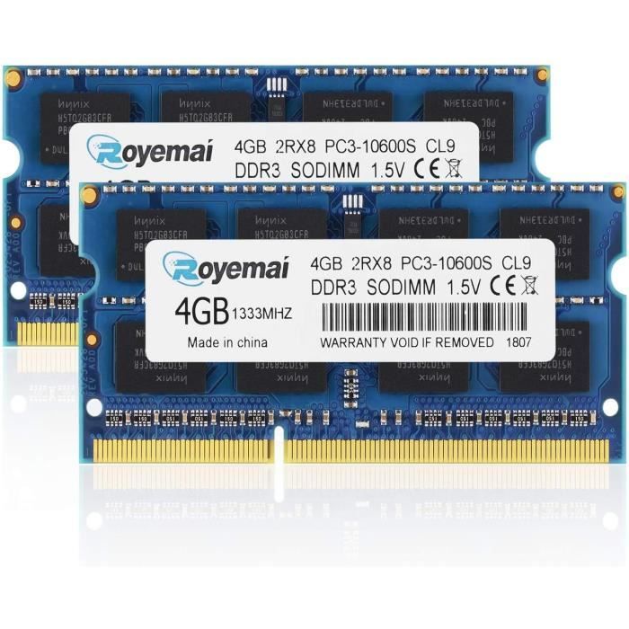 Kit De RAM Portable Crucial 2x8 Go DDR3-1333 MHz SODIMM - 1.5V, Jamais Utilisé