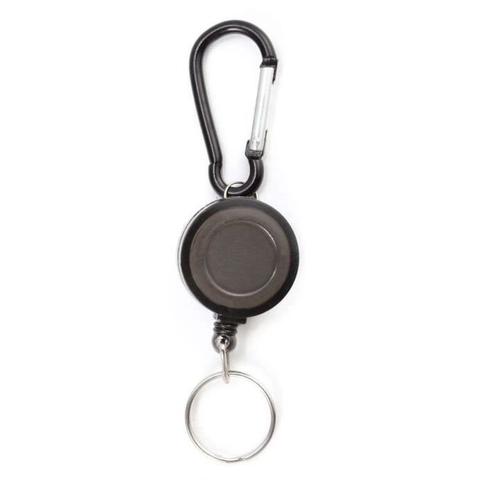 2 Pcs Enrouleur Badge De Badges Métal Très Résistants Porte