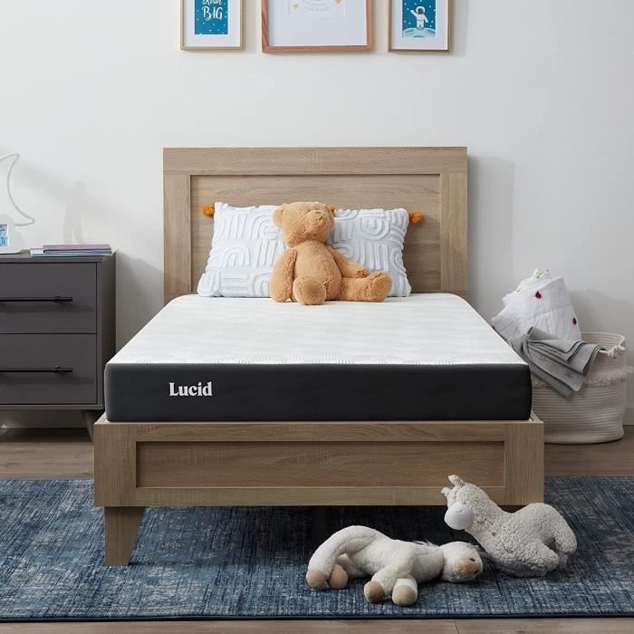 LUCID Matelas à mémoire de forme - avec gel rafraichissant & charbon de bambou durable - Oeko-Tex - 13 cm epaisseur, Ferme, 180x200 cm, 2 personnes LUCID Matelas à mémoire de forme - avec gel rafraichissant & charbon de bambou durable - Oeko-Tex - 13 cm epaisseur, Ferme, 180x200 cm, 2 personnes