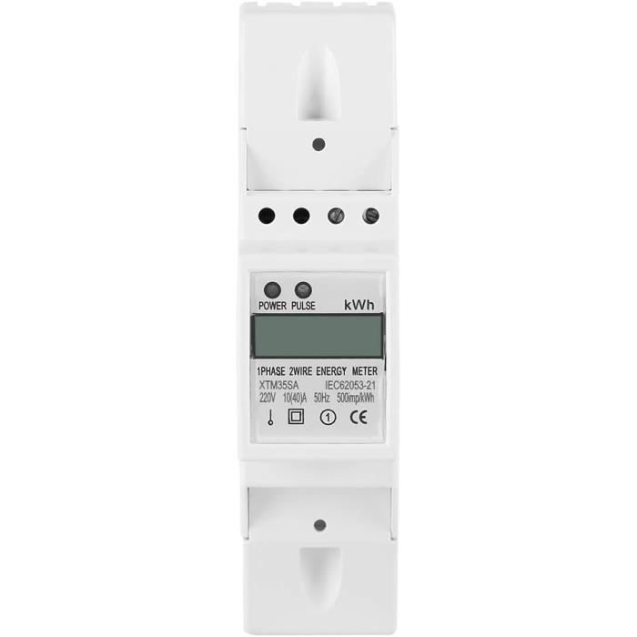 220V 5-30A kWh Mètre, Compteur Monophasé Compteur d'Énergie Numérique