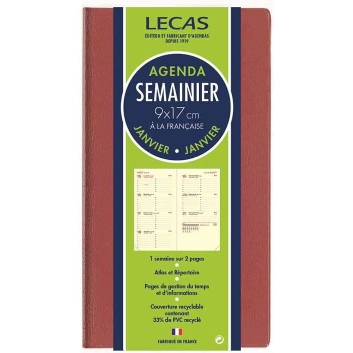Lecas, Agenda semainier, LEZARD, 2024, 210x270mm, 100771980
