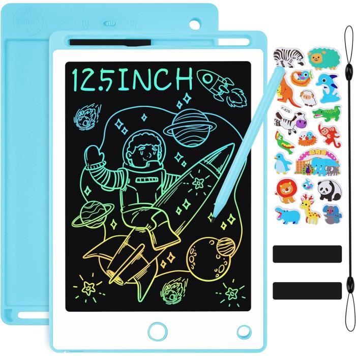 Lot 2 Tablettes Dessin LCD 10 Pouces TEKFUN – Cadeau Top Pour Enfants 3-7 Ans Rose + Bleu